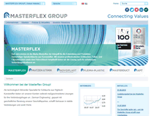 Tablet Screenshot of masterflexgroup.com